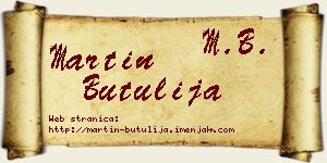 Martin Butulija vizit kartica